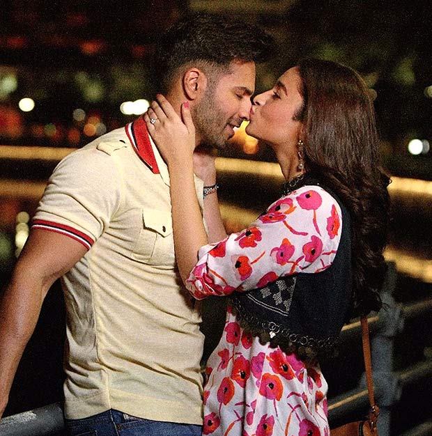 Check Out Alia Bhatt Gives A Sweet Kiss To Varun Dhawan Bollywood Hungama