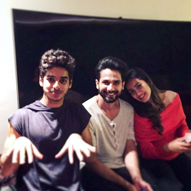 It's a family night for Shahid Kapoor, Mira Rajput and Ishaan Khatter ...